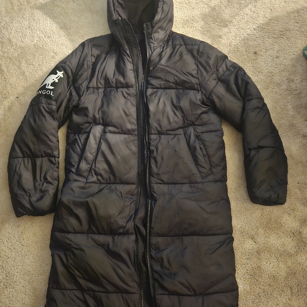 Kangol Black Puffer Coat
